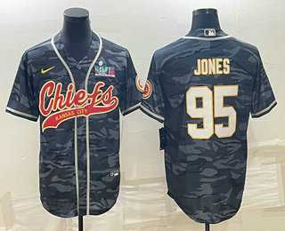 Men%27s Kansas City Chiefs #95 Chris Jones Grey Camo With Super Bowl LVII Patch Cool Base Stitched Baseball Jersey->kansas city chiefs->NFL Jersey